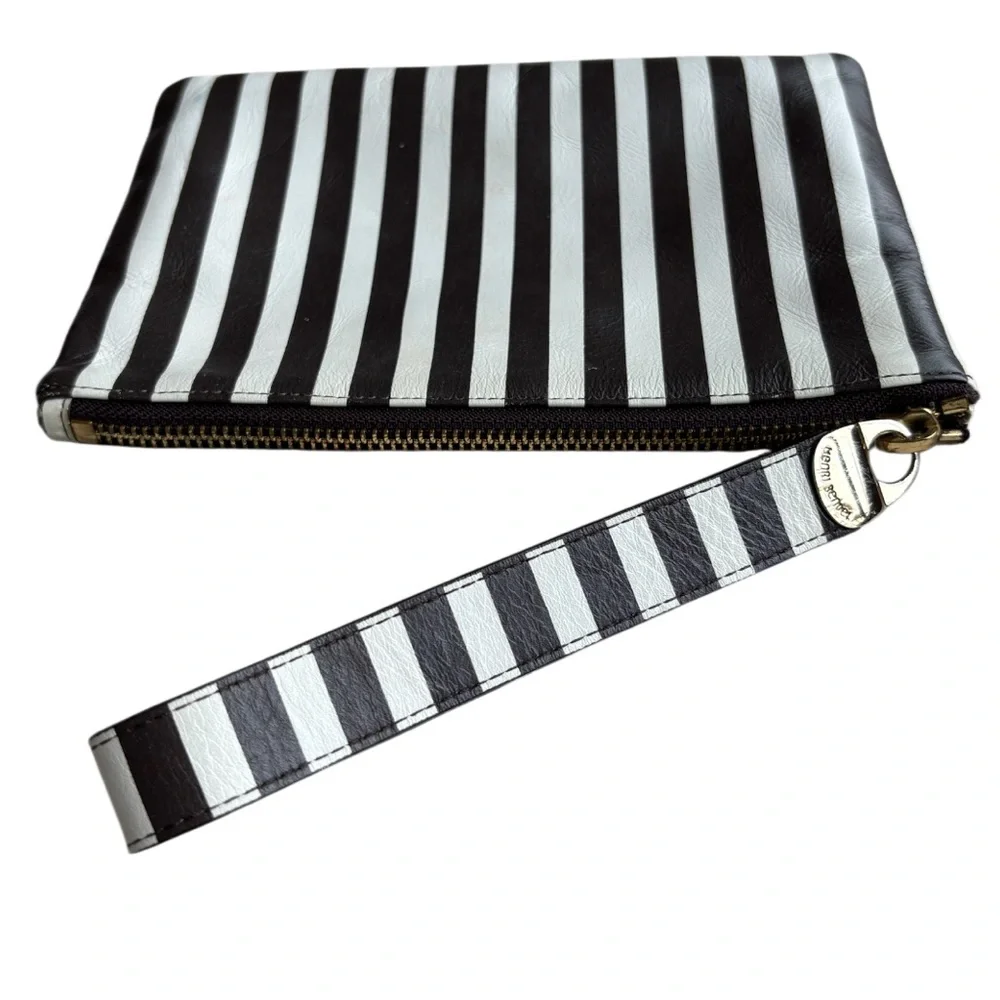 Vintage Henri Bendel Stripe Wristlet Handbag Purse Accessories Cosmetics Bag